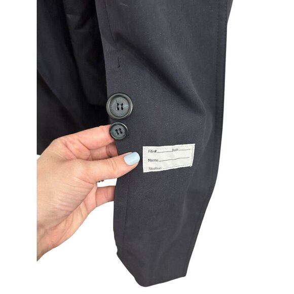 AMR Long Trench Coat Women’s 10R Black Thinsulate Pockets Lined Outdoor - Picture 7 of 10